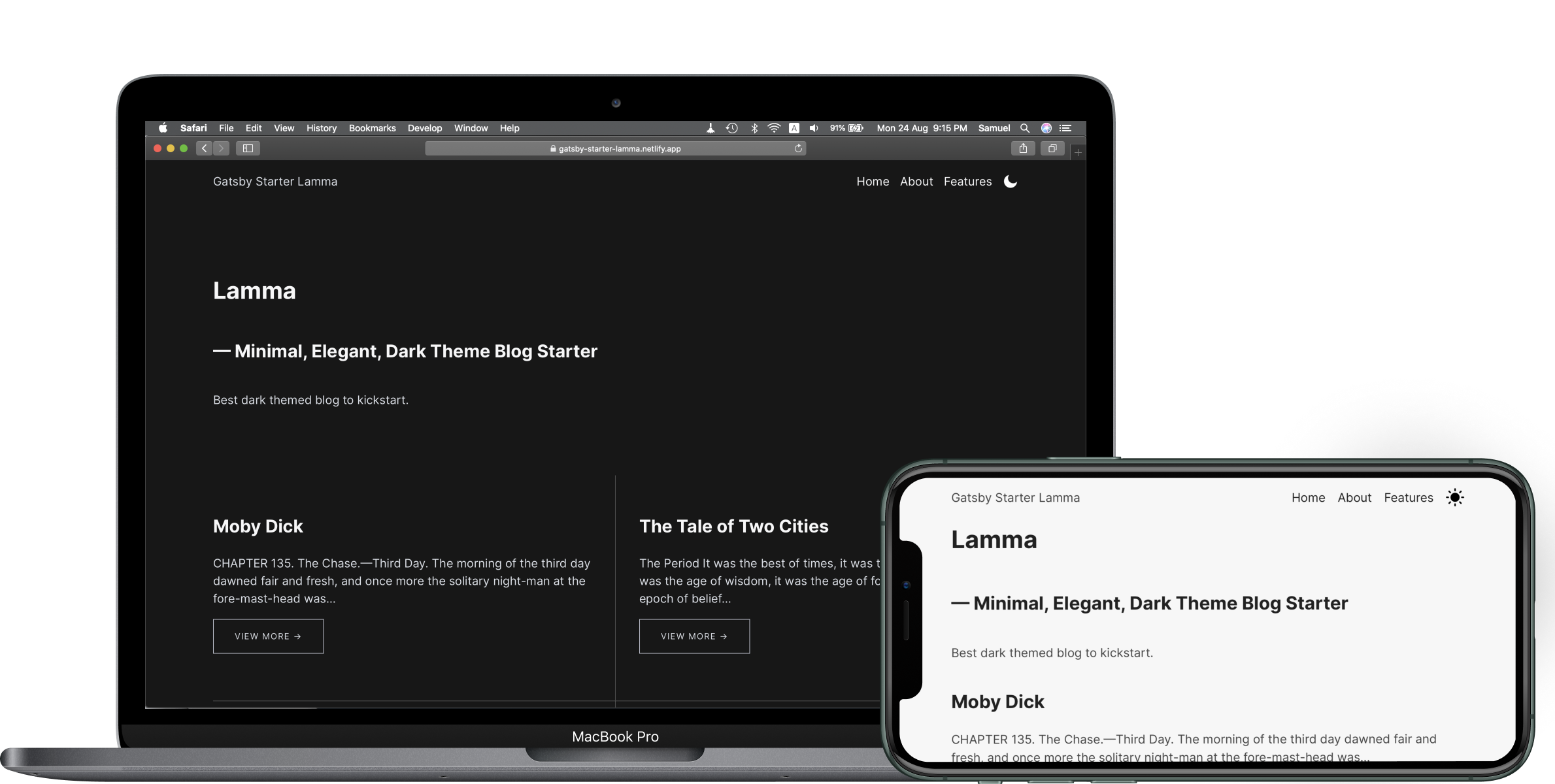 Minimal Gatsby Blog Template